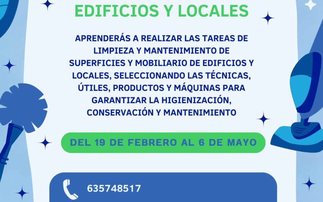 Curso de Limpieza de Superficies y Mobiliario en Edificios y Locales en Tenerife